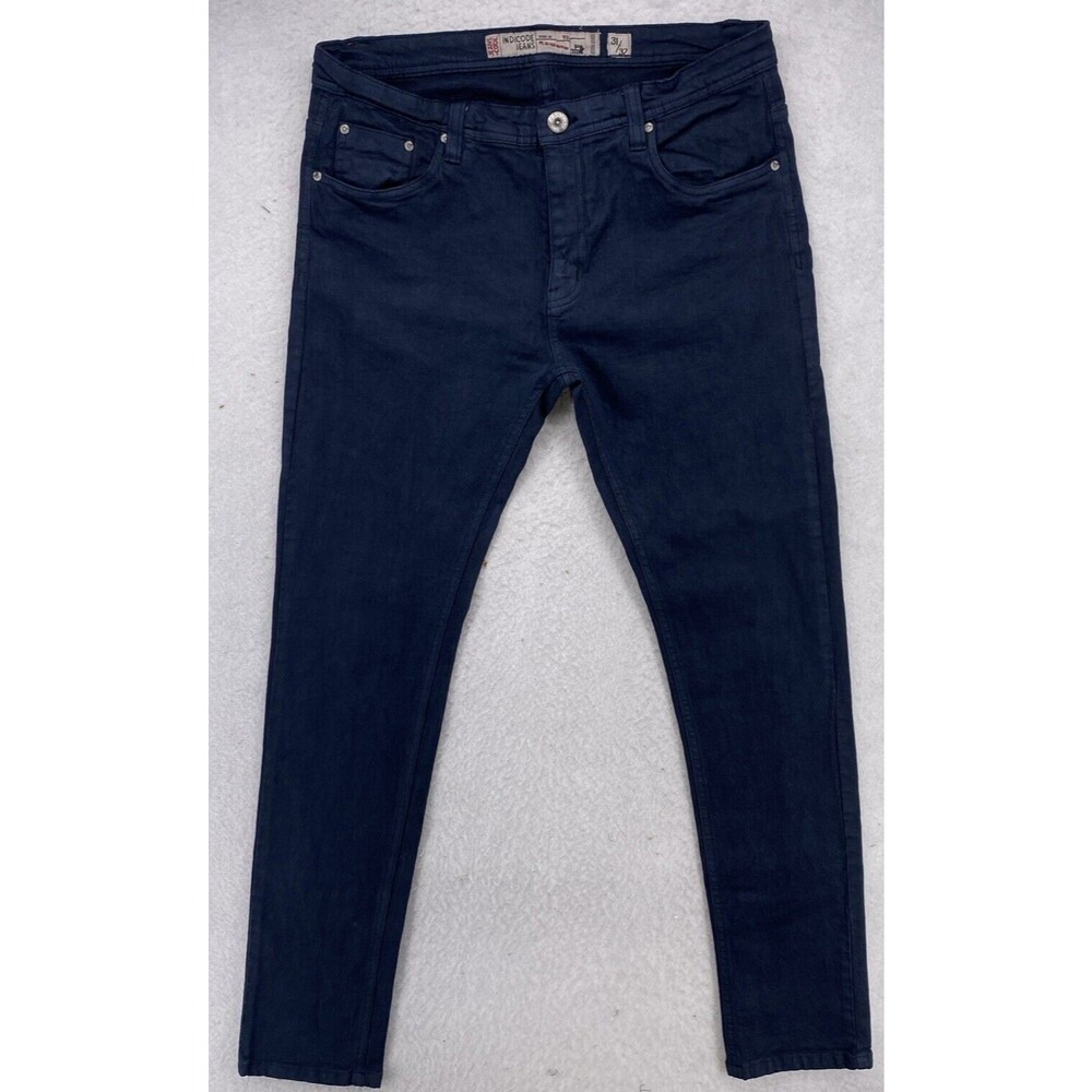 INDICODE Clay Jeans Men's Size 31x32 Black Slim Fit Stretchy Zip Fly Pants